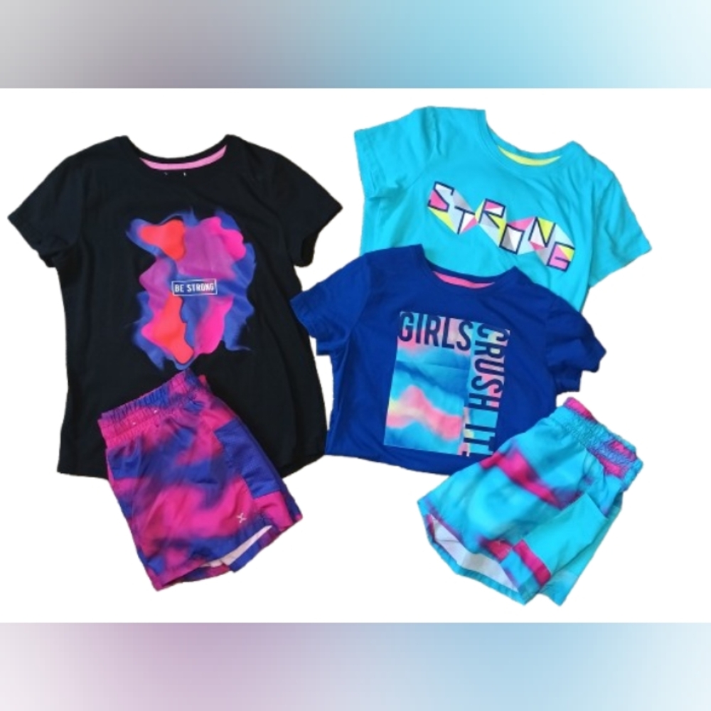 Girls Sz 14 Graphic T-Shirts and Shorts Set